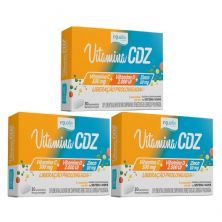 Kit 3X Vitamina CDZ - 30 Comprimidos - Equaliv