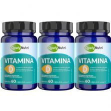 Kit 3X Vitamina D - 60 C�psulas - QualyNutri