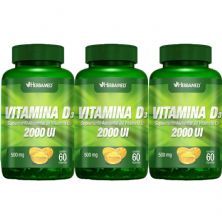Kit 3X Vitamina D3 2000UI - 60 C�psulas - Herbamed