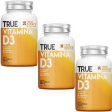 Kit 3X Vitamina D3 2000UI - 60 C�psulas - True Source
