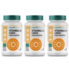 Kit 3X Vitamina D3 2000UI - 60 Comprimidos - Nutral�n