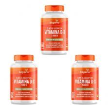 Kit 3X Vitamina D3 2000ui Azeite de Oliva - 60 C�psulas - Bigens
