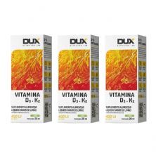 Kit 3X Vitamina D3 K2 - 20ml Lim�o - Dux