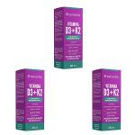 Kit 3X Vitamina D3+ K2 - 20ml Lim�o - Sanavita