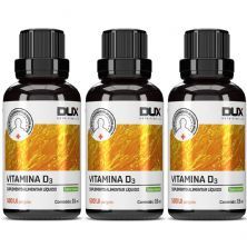 Kit 3X Vitamina D3 L�quida - 15ml Sabor Menta - Dux Nutrition