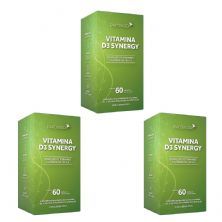 Kit 3X Vitamina D3 Synergy - 60 C�psulas - Puravida