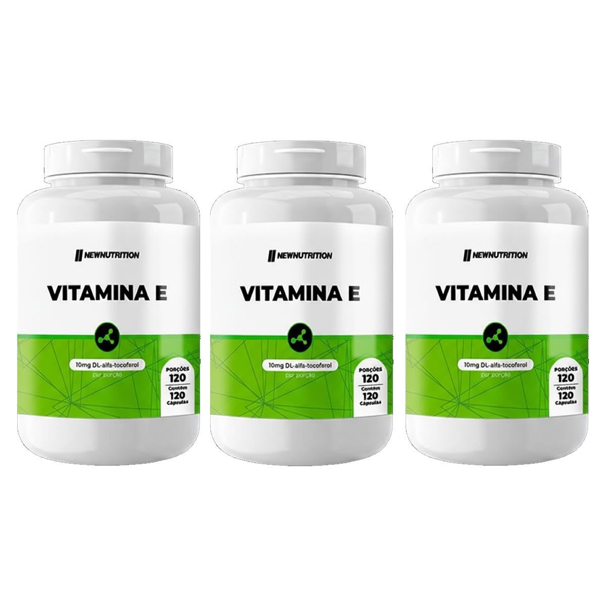 Kit 3X Vitamina E - 120 C�psulas - NewNutrition