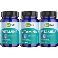 Kit 3X Vitamina E - 60 C�psulas - QualyNutri