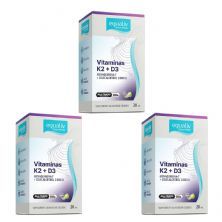 Kit 3X Vitamina K2 + D3 Gotas - 20ml Lim�o - Equaliv