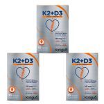 Kit 3X Vitamina K2  +Vitamina D3 -  30 C�spulas Gelatinosas - KATIGU�
