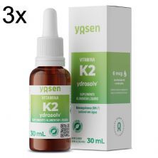 Kit 3X Vitamina K2 Ydrosolv - 30ml Gotas Sem Sabor - Yosen