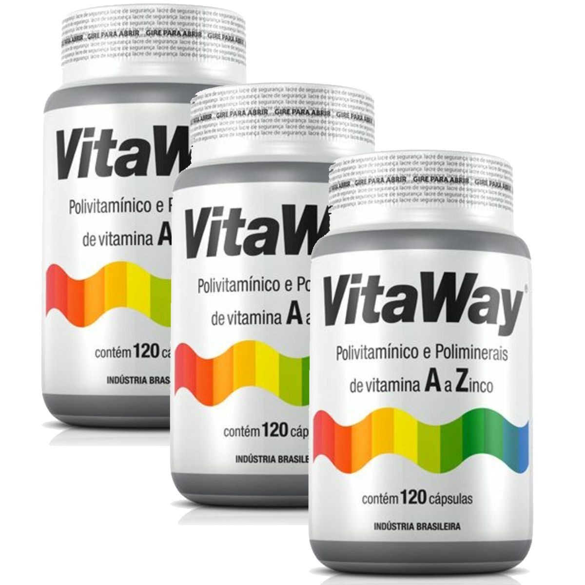 Kit 3X Vitaway - 120 C�psulas - Fitoway