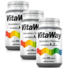 Kit 3X Vitaway - 120 C�psulas - Fitoway