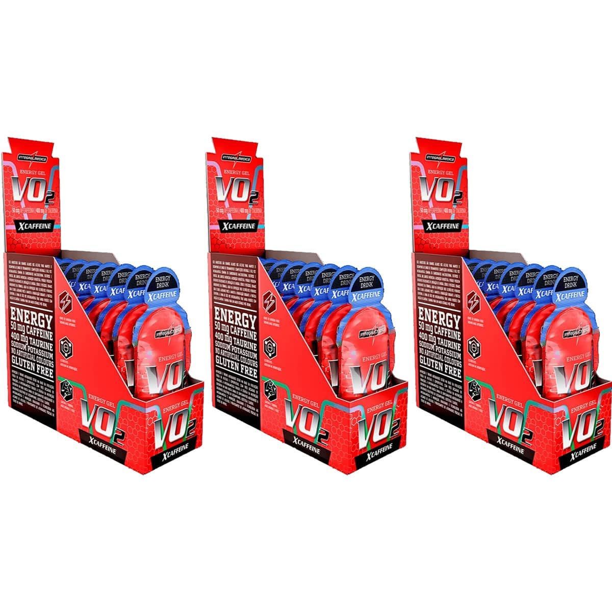 Kit 3X Vo2 Energy Gel X-Caffeine - 10 Sach�s 30g Energy Drink - IntegralM�dica