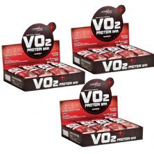 Kit 3X VO2 PROTEIN BAR - 12 Unidades 30g Frutas Vermelhas c/ Iorgute - IntegralM�dica