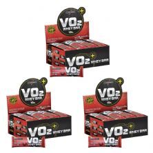 Kit 3X VO2 PROTEIN BAR - 24 Unidades 30g Morango - IntegralM�dica