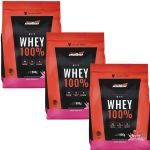 Kit 3X Whey 100% - 900g Refil Morango - New Millen