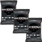 Kit 3X Whey 100% HD - 900g Refil Morango - Black Skull