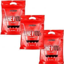 Kit 3X Whey 100% Pure - 1800g Refil Baunilha - IntegralM�dica