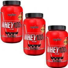 Kit 3X Whey 100% Pure - 907g Chocolate Maltado - IntegralM�dica