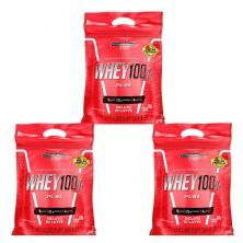 Kit 3X Whey 100% Pure - 907g Refil Gelato Di Latte - Integral M�dica