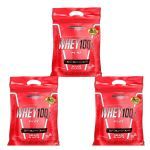Kit 3X Whey 100% Pure - 907g Refil Gelato Di Latte - Integral M�dica