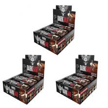 Kit 3X Whey Bar Darkness - 8 Unidades 90g Cookies and Cream Com Nibs de Cacau - IntegralM�dica