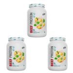 Kit 3X Whey Beef Protein - 900g Abacaxi com Hortel� - Shark Pro