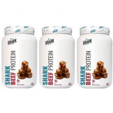 Kit 3X Whey Beef Protein - 900g Caramelo Salgado - Shark Pro