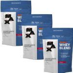 Kit 3X Whey Blend Nova F�rmula - 1800g Refil Morango - Max Titanium