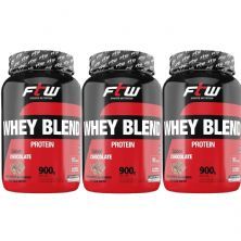 Kit 3X Whey Blend Protein - 900g Chocolate - FTW