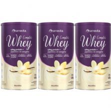 Kit 3X Whey Complete - 450g Baunilha - Sanavita