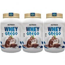 Kit 3X Whey Grego - 900g Cheesecake de Chocolate - Nutrata
