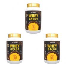 Kit 3X Whey Grego - 900g Dulce de Leche Com Chocolate Belga Havanna - Nutrata