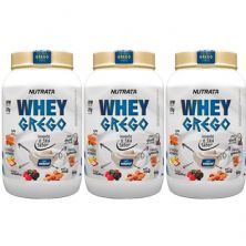 Kit 3X Whey Grego - 900g Natural - Nutrata