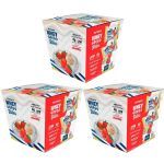 Kit 3X Whey Grego Bar Bites - 15 unidades 20g Morango Chantilly - Nutrata
