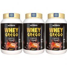 Kit 3X Whey Grego Coffee Cream - 900g Caf� com Caramel - Nutrata