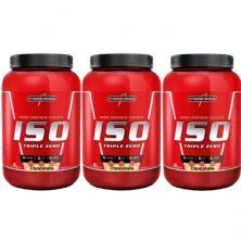 Kit 3X Whey Iso Triple Zero - 907g Chocolate - IntegralM�dica