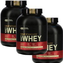 Kit 3X Whey Protein 100% Gold Standard - 2270g Baunilha - Optimum Nutrition
