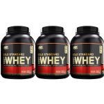 Kit 3X Whey Protein 100% Gold Standard - 2270g Delicius Strawberry - Optimum Nutrition