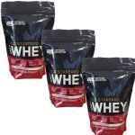 Kit 3X Whey Protein 100% Gold Standard - 454g Vanilla Ice Cream - Optimum Nutrition
