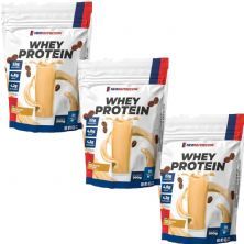 Kit 3X Whey Protein - 900g Refil Doce de Leite Com Cafe - NewNutrition