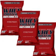 Kit 3X Whey Protein Advanced - 907g Refil Morango - Furious Nutrition
