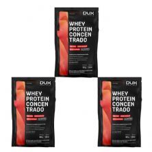 Kit 3X Whey Protein Concentrado - 1 Sach� 28g Chocolate - Dux Nutrition