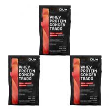 Kit 3X Whey Protein Concentrado - 1 Sach� 30g Cappuccino - Dux Nutrition