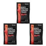 Kit 3X Whey Protein Concentrado - 1 Sach� 30g Caramelo Salgado - Dux Nutrition