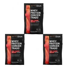Kit 3X Whey Protein Concentrado - 1 Sach� 30g Cookies  - Dux Nutrition