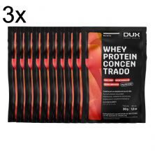 Kit 3X Whey Protein Concentrado - 10 Sach�s 30g Baunilha - Dux Nutrition