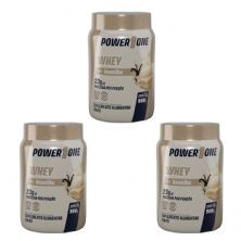 Kit 3X Whey Protein Concentrado 100% - 900g Baunilha - Power1One