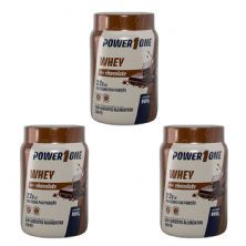 Kit 3X Whey Protein Concentrado 100% - 900g Chocolate - Power1One